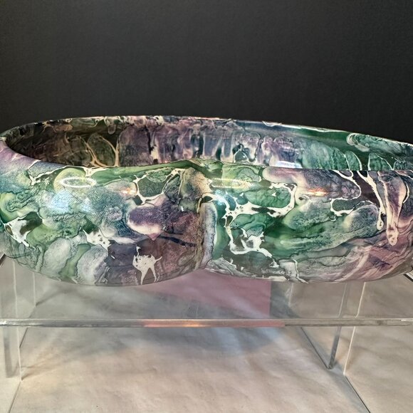 McCoy Cascade Line Pottery Heart Kidney Shape Glazed Pottery 1960’s MCM Vintage - Picture 6 of 11